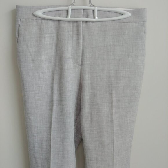 Ann Taylor light grey cropped cuffed ankle pants trousers 8 Petitr - Picture 3 of 15
